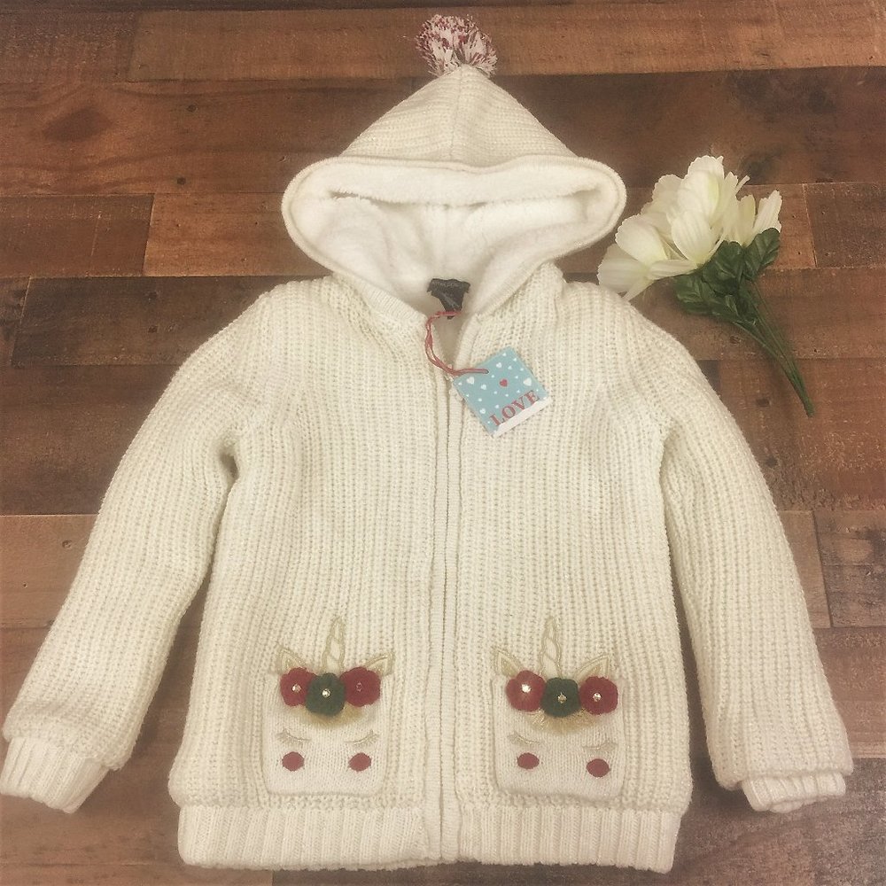 NWT Cynthia Rowley Cream Hooded Holiday Sweater